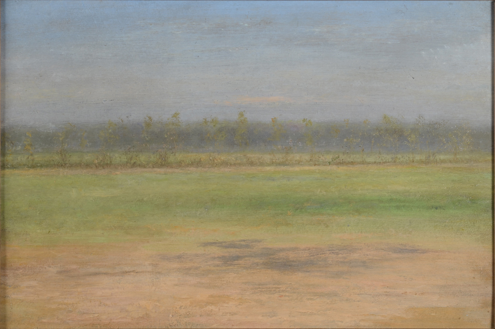 Xavier De Cock — Paysage flamand, de style impressioniste, huile sur panneau