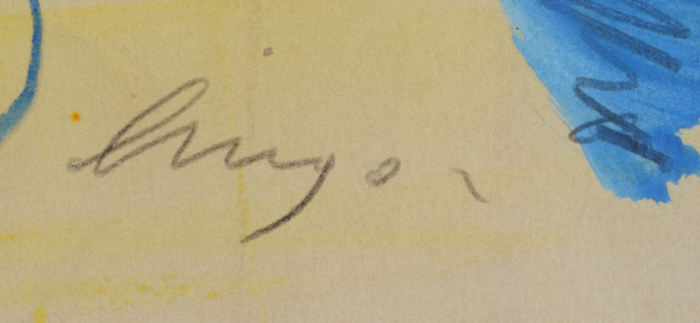 Hugo De Clercq — Signature of the artist, middle right
