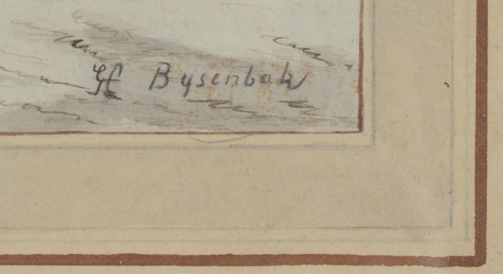 B. Ysenbeek Untitled signature  — Signature on the bottom right in front, probably added later. Initials and name of the artist.