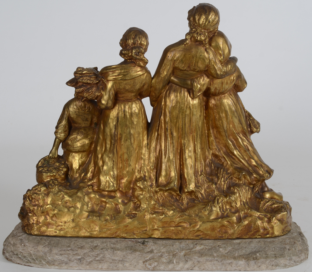 Joseph D'Aste, le chant des moissonneuses — Back of the sculpture