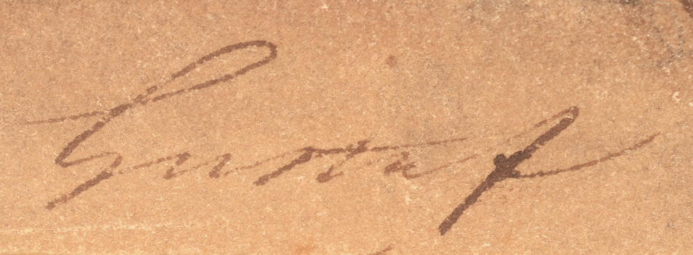 Gustaaf Wappers — Signature of the artist, bottom right