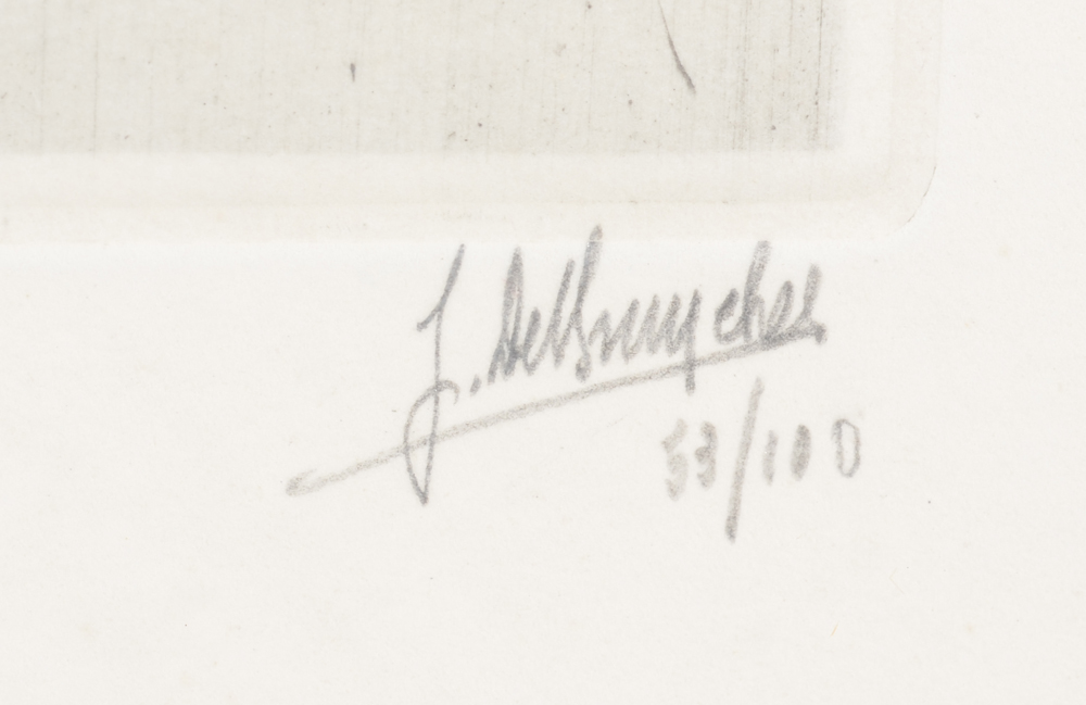 Jules De Bruycker — Signature and justification by the artist bottom right