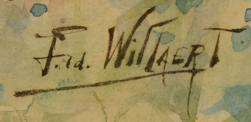 Ferdinand Willaert — Signature of the artist, bottom left