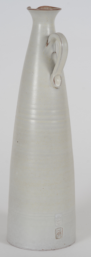 Joost Maréchal a large white glazed slender jug, 1950's — view from the back