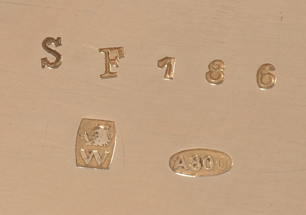 Wolfers Frères S.A. Jade — Marks on the bottom of the tea pot