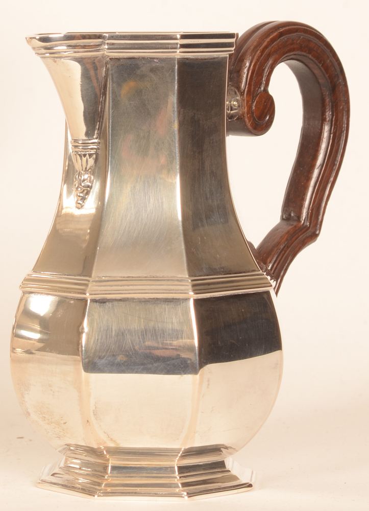 Wolfers Frères — Silver and wood milk jug, height 13 cm