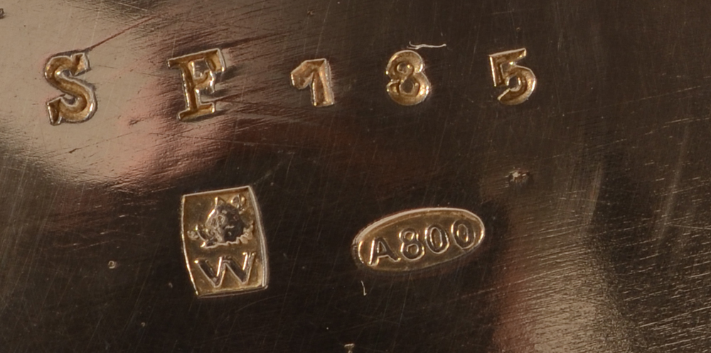 Wolfers Frères S.A. Jade — Marks on the bottom of the coffee pot