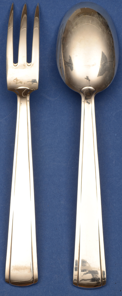 Wolfers Freres — Back of the silver art deco Vizir flatware