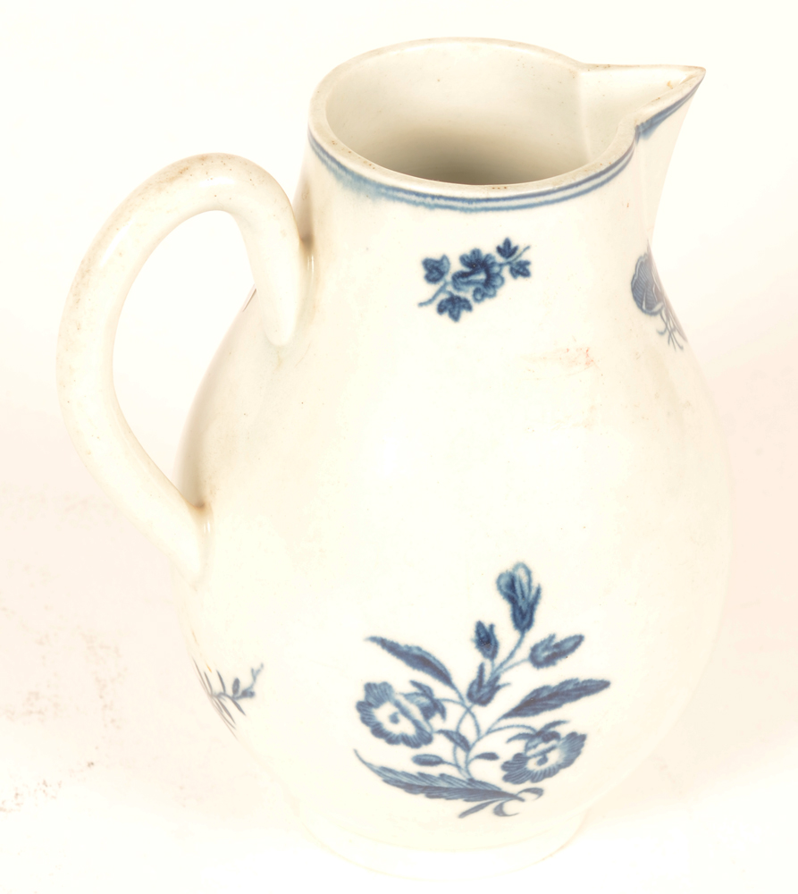 18th century Worcester porcelain milk ewer — backside