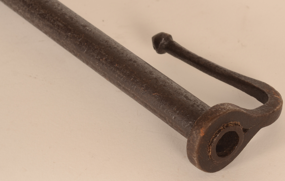 wrought iron blowpipe — Top of the blowpipe