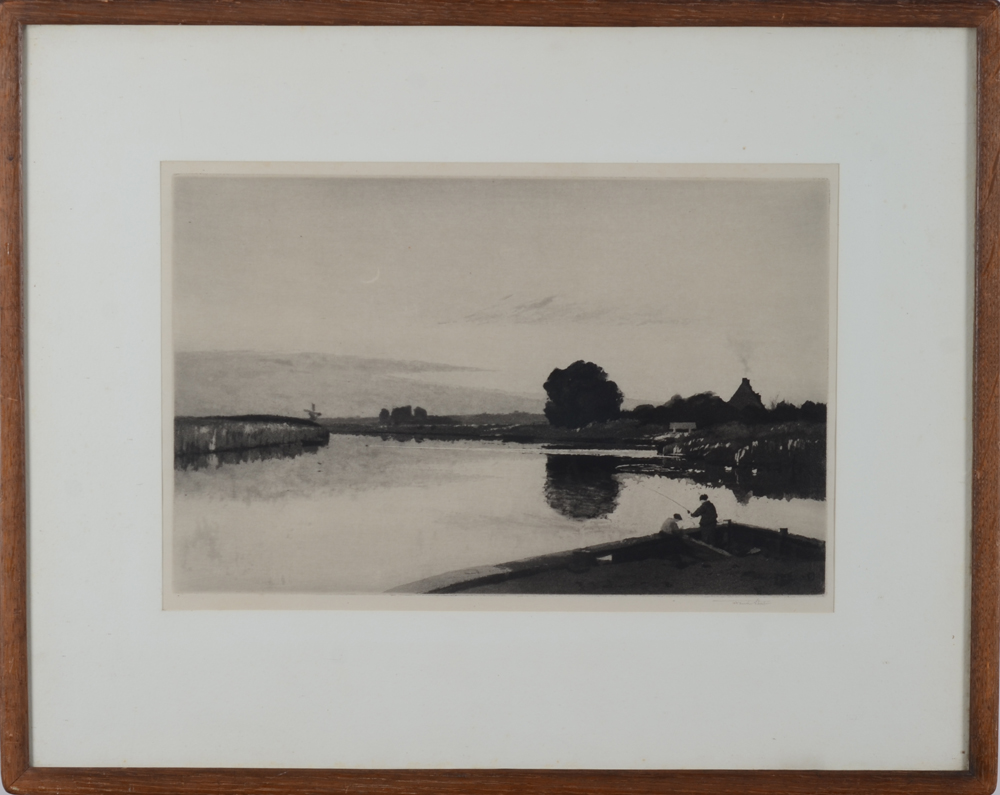Sir Frank Short — The aquatint in its original frame