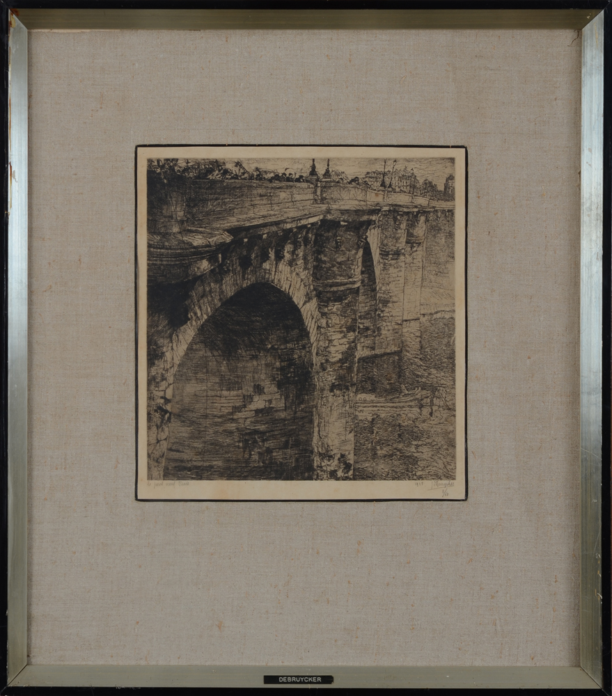 Jules De Bruycker — The etching in its frame
