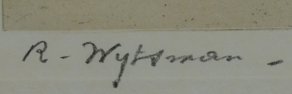 Rodolphe Wytsman — Detail of the signature of the artist, bottom left.