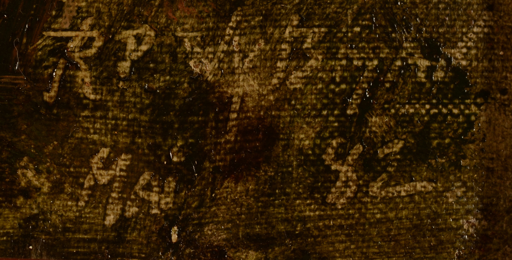 Rodolphe Wytsman — Signature and date, applied into the wet paint by the artists, bottom right