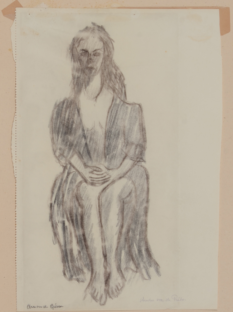 Arie Van Der Giessen 'Studie voor de Piéta' Drawing sheet — Study for the Piéta, drawing sheet.