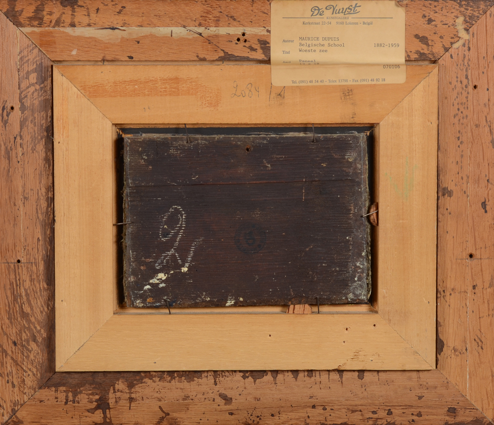 Maurice Dupuis — Back of the painting