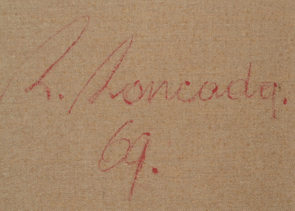 Roncada R. — Signature of the artist and date at the back