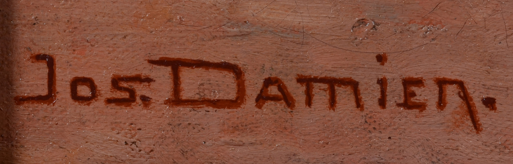 Jos Damien — Signature of the artist, bottom left