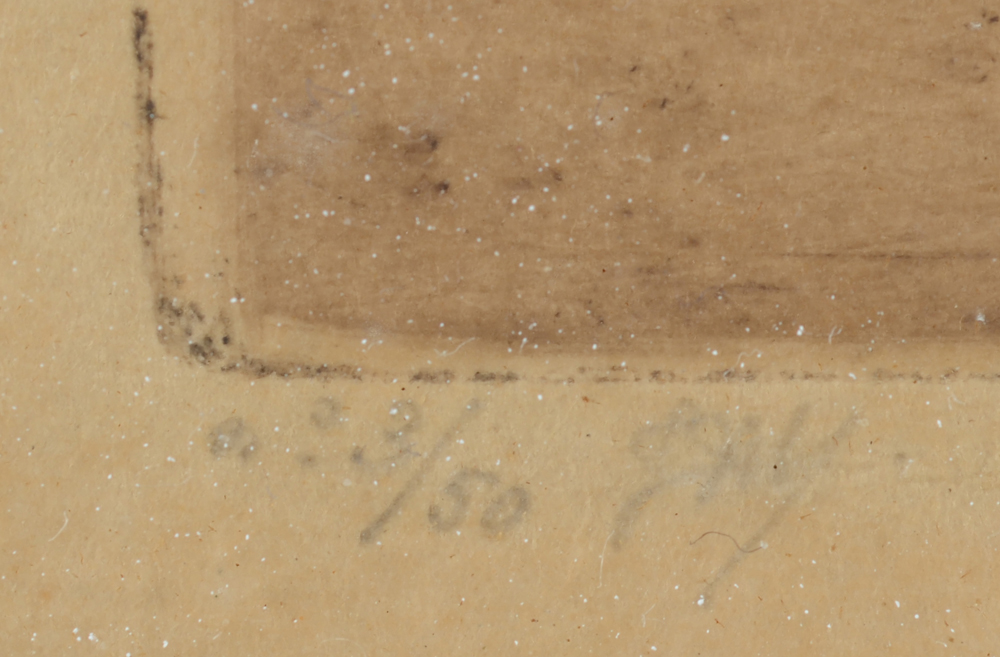Jenny Montigny — Justification and monogram signature by the artist in pencil, bottom left