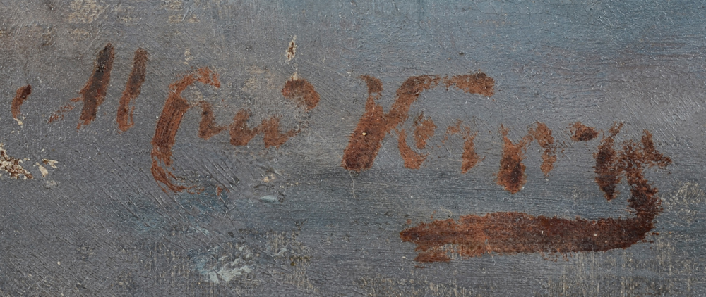 Alfred Verwee Paysage à la Campine — Signature