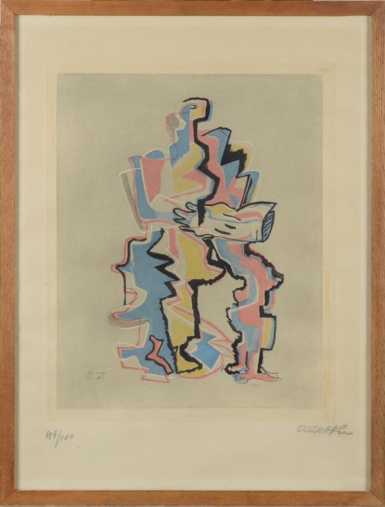 Ossip Zadkine — Original etching in colour, signed and numbered in pencil
