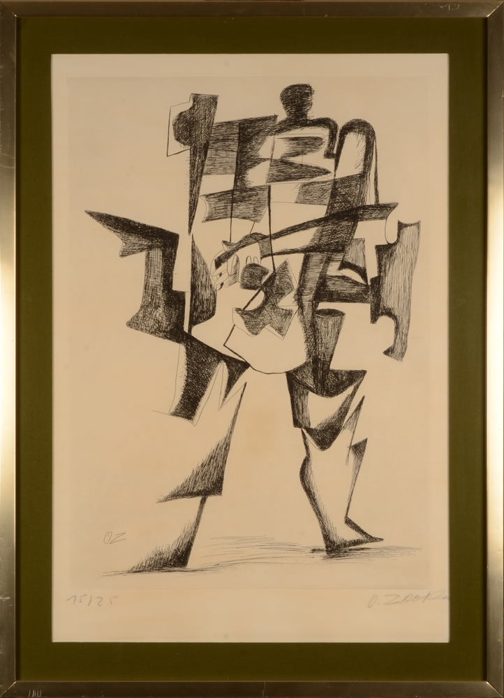 Ossip Zadkine — The etching in its period frame