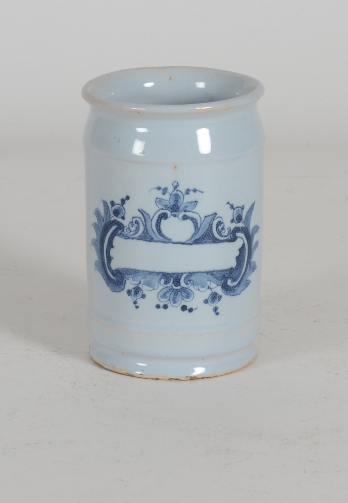 Smaller apothecary jar — Delft tin glazed earthenware