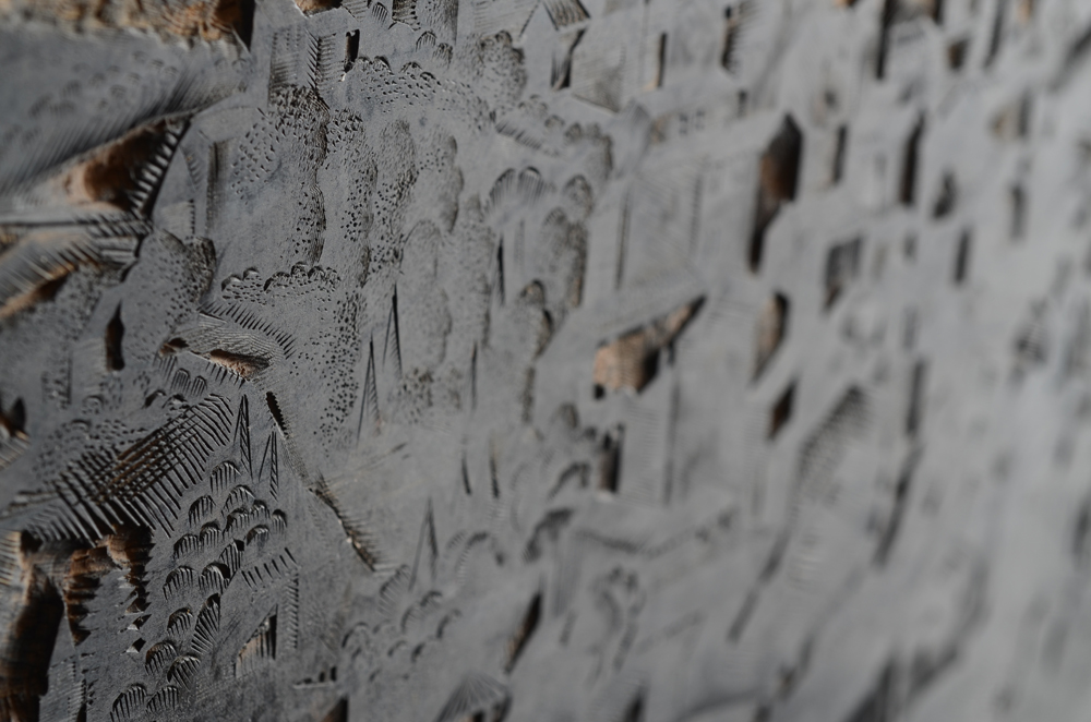 Maurice Brocas — Detail of the carved surface of the block