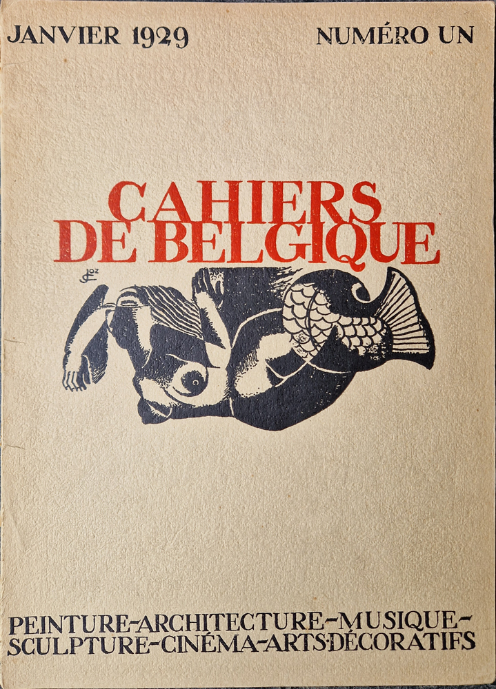 Cahiers de Belgique - l'Art vivant en Europe art magazine — the 1929 year with a cover by Jozef Cantré