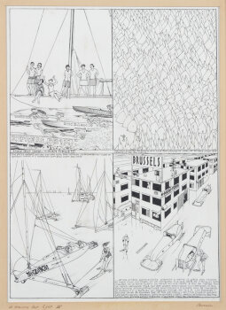 Mark Severin an original Chinese ink drawing from 1928