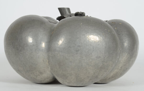 An Italian 1970's large pewter pumpkin ice bucket