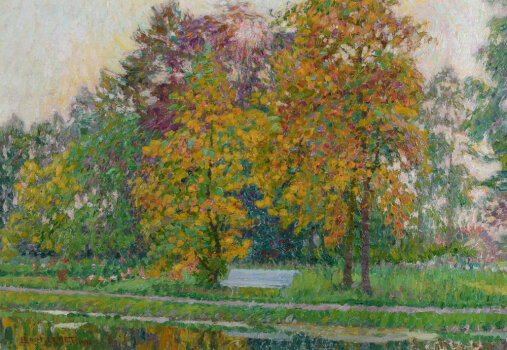 Leon De Smet the bench near the river (autumn), 1912