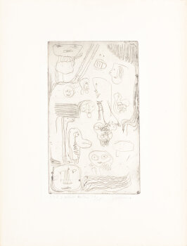 Asger Jorn détails taillés 1953 etching