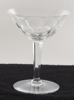Val Saint-Lambert Gandria, côtes plates cut crystal champagne coupe