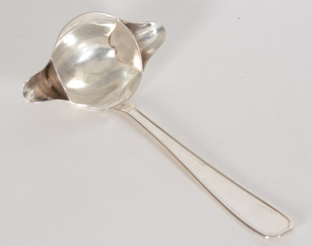 Delheid Frères a rare silver art deco sauce ladle of the model 42