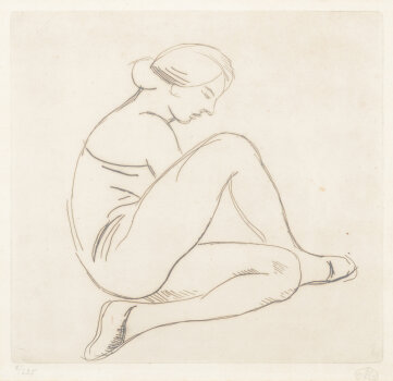 Aristide Maillol Seated woman (profile), 1926 etching