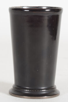 Marcel Wolfers a unique black lacquer on glass and silver beaker 1930's