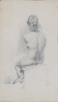 Armand Heins sitting nude
