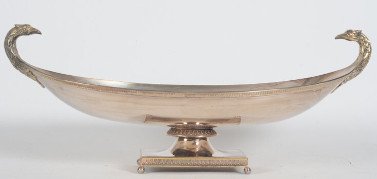 Delheid Frères S.A. an elegant empire centre piece in sterling silver with gilding
