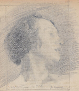 Gaston Pauwels Etude d'après modèle an early drawing