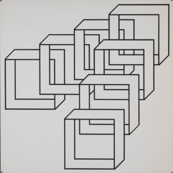 Albert Rubens Composition with squares II 1971