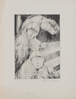 Magnus Zeller Bettler (The Beggars) Etching 1917