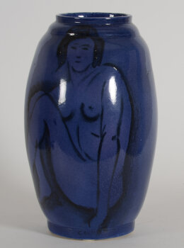 Jan Cockx Blue Nude Vase