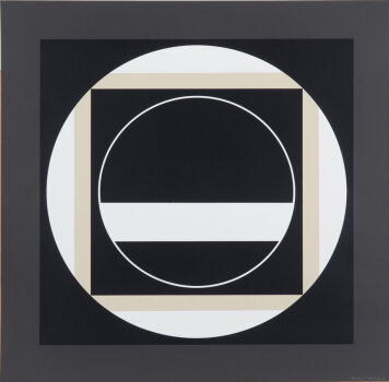 Gilbert Decock abstract composition screenprint 1972