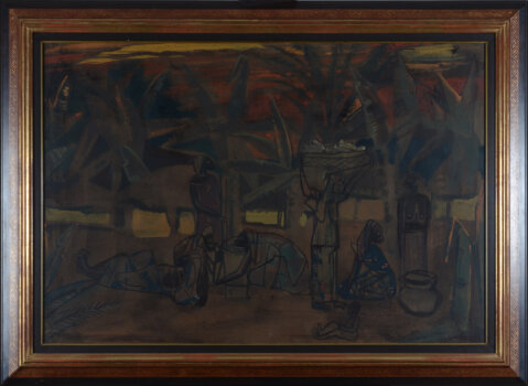 Floris Jespers A Congolese market by dusk