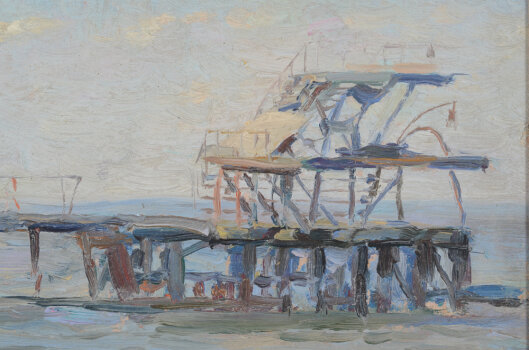 Vladimir Stepanovich (attributed to), a pier with diving boards construction