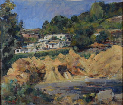 Georges Steel, the white house in the Spanish hills, oil on canvas, 1987.