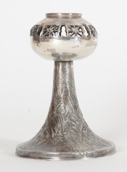 Pentti Sarpaneva, a small silver candlestick, Finland 1971