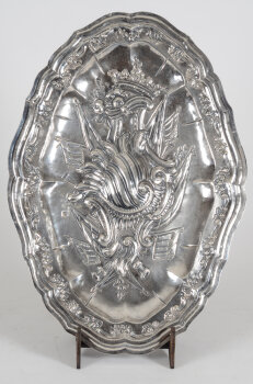 A large silver wall hanging, Spain, with marks for Antonio Santa Cruz from Cordoba