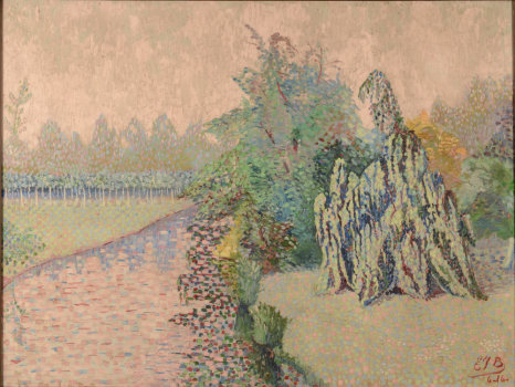 Emile Jean Braun divisionist landscape 1916